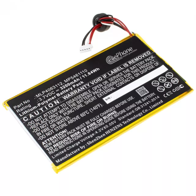 3,7V Akku Li-Pol für LeapFrog ersetzt 800-10067 MLP4063112 MP5461110 - 3600mAh