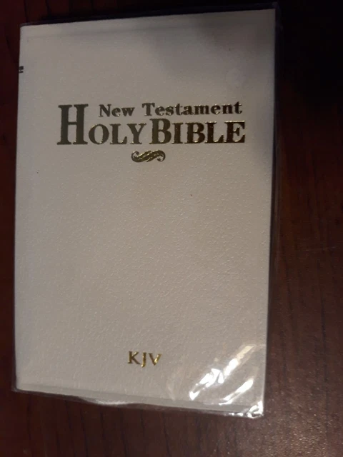 HOLY BIBLE New Testament KING JAMES VERSION White Cover. pb $3.10 ...