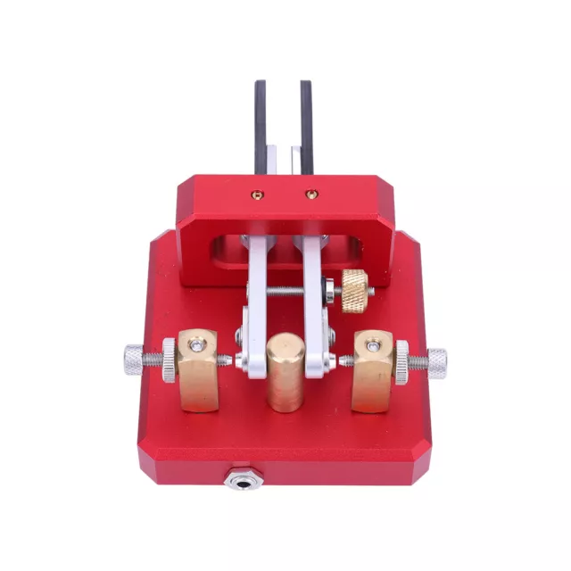 CW Key Automatic Morse Shortwave Radio Morse Telegraph Key for Ham Radio (Red)