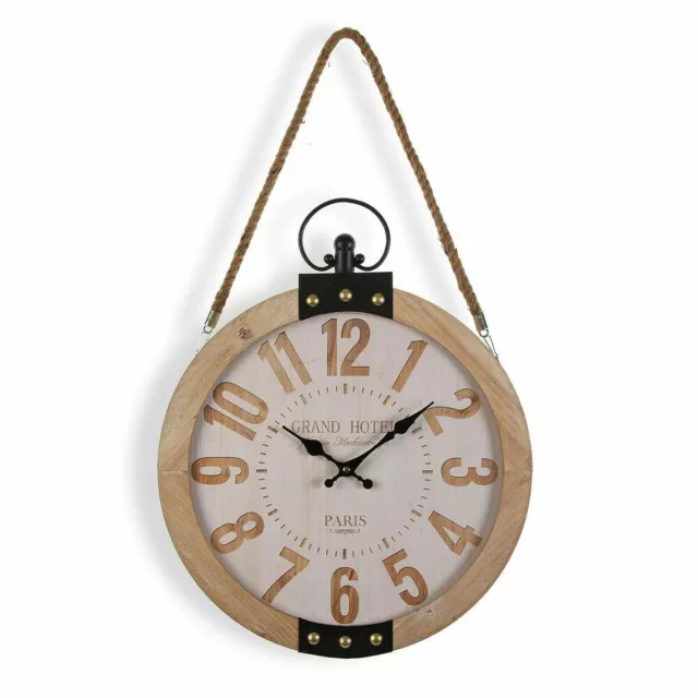 Horloge Murale Grand Hotel Versa Bois MDF [40 x 6,5 x 47 cm]