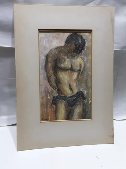 Outstanding Vintage, Old Mcm Original Pastel/Watercolor Painting