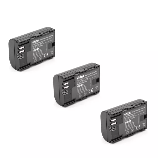 3x Batterie 1300mAh + CHIP pour Canon BG-E6, LP-E6N