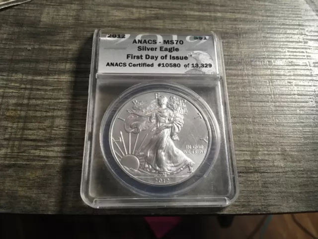 2012 Silver Eagle Anacs Ms70 First Day Of Issue Certified 🇺🇸