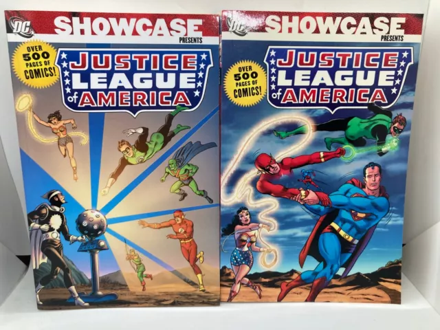 Showcase Presents: Justice League Volume 1-2 Lot DC COMICS 1, 2 SOFTCOVER BATMAN