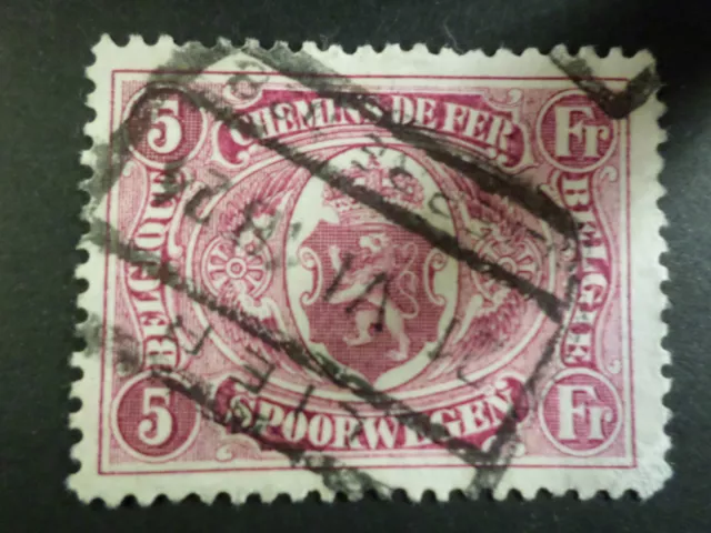 BELGIQUE 1922, timbre COLIS POSTAUX 131 TRAINS, oblitéré, PARCEL POST USED STAMP