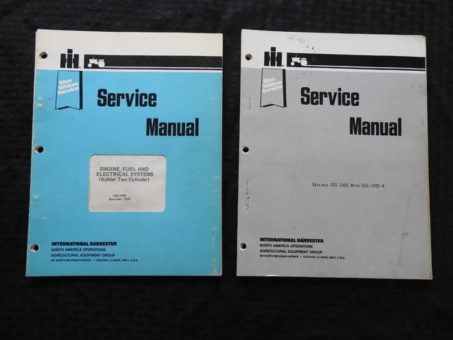 (2) 1979-85 Cub Cadet 582 682 782 982 Riding Lawnmower Tractor Manuals