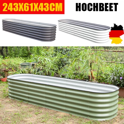 Hochbeet Pflanzbeet Metall Stahl Gartenbeet Gemüsebeet Blumenbeet Pflanzkasten N