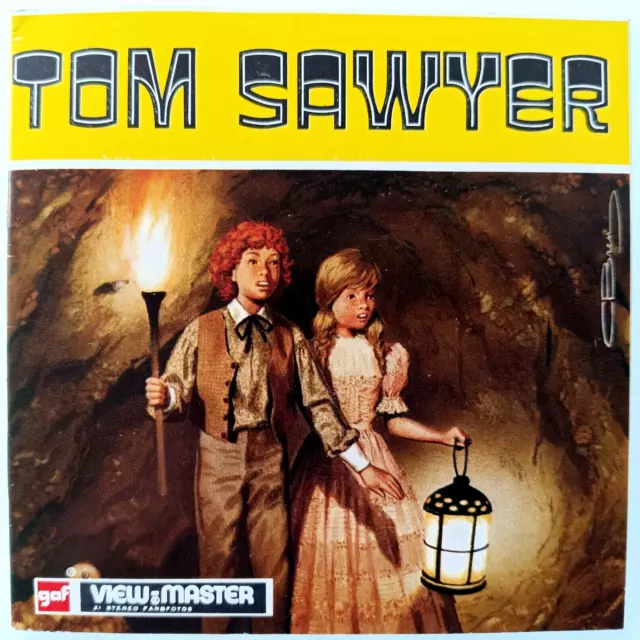 3x MULINELLO VIEW MASTER 3D ⭐ TOM SAWYER ⭐ + libretto TEDESCO! TOP! Stereo B 360-D