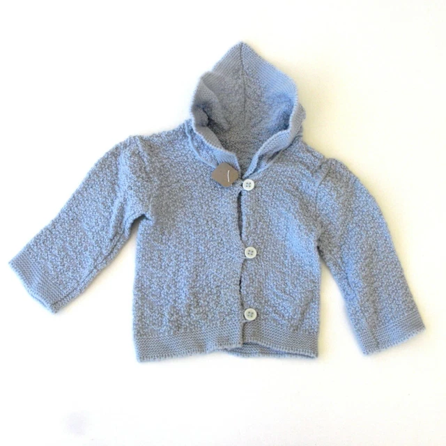 Authentique vintage gilet Bébé tricoté ou vêtement de poupée France bleu ciel Authentique vintage gilet Bébé tricoté ou vêtement de poupée France bleu ciel