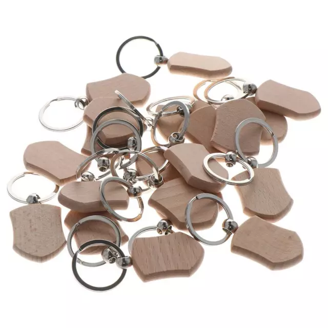 Wooden Blank Wooden Key Chain Wooden Blank Keychains  DIY Gifts Engrave Crafts