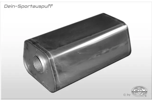Silenziatore Universale Inox Trapezio 245x175mm 1-Rohr L:420mm IN/Out 55mm