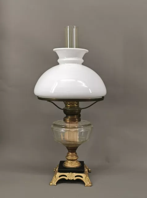 9168004 Kerosene Lamp Um 1890 H46cm