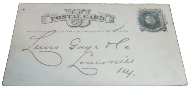 1881 Cincinnati New Orleans & Texas Pacific Cincinnati & Lexington Rpo Post Card