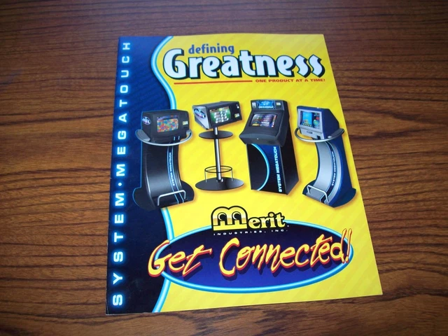 MEGATOUCH ORIGINAL NOS 8 Sided VIDEO ARCADE GAME MACHINE SALES FLYER BROCHURE