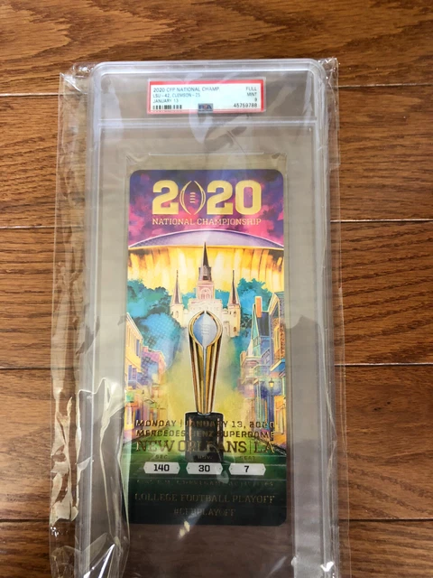 2020 CFP College Football National  Championship Ticket PSA 9 Mint LSU JoeBurrow