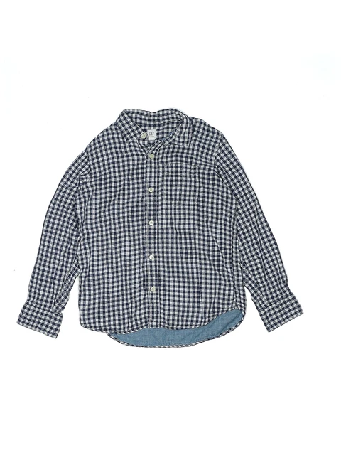 Gap Kids Boys Blue Long Sleeve Button-Down Shirt Preemie/Up to 7 lb.