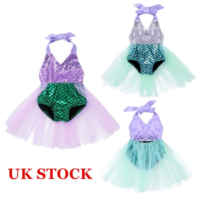 UK Baby Girls 1st Birthday Dress Party Outfit Mermaid Costume Cake Smash Clothes