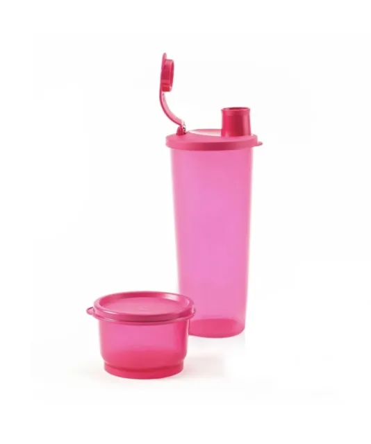 Brand NEW Tupperware Pink 470ml Tumbler and 125ml Snack Cup Set Lunch