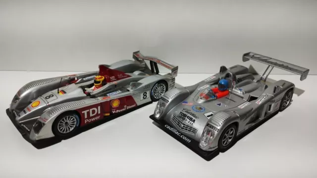 Aup "SCALEXTRIC" SCX/TECNITOYS AUDI R8 + CADILLAC 6251 + 6047