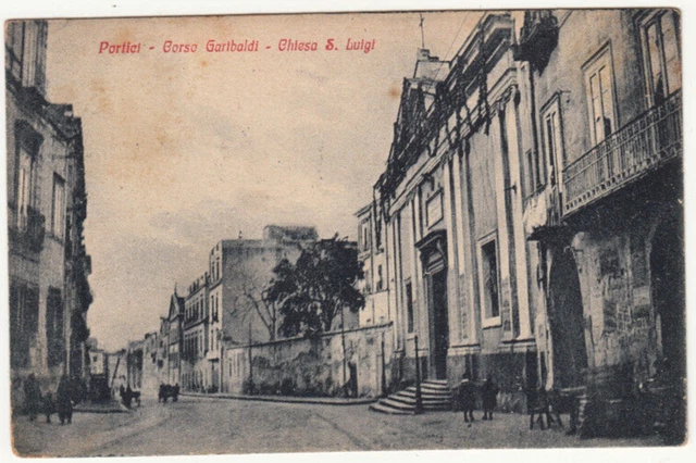 23-24148 - Napoli Portici - Corso Garibaldi Chiesa San Luigi Viaggiata 1926