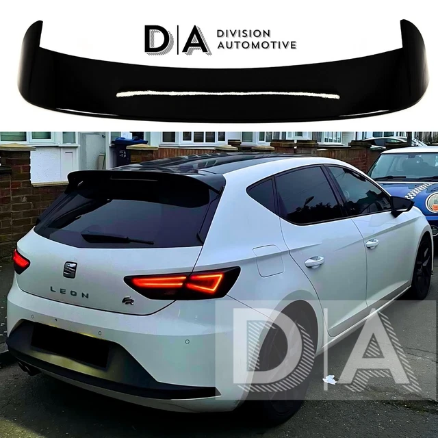 GLOSS BLACK REAR Roof Boot Spoiler Wing For Seat Leon Mk3 5F Cupra 5Dr ...