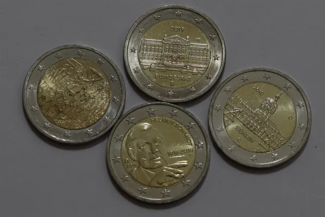 🧭 🇩🇪 Germany 2 Euro - 4 Commemorative Coins B56 #4