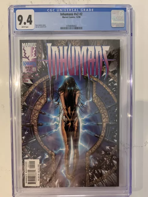 Inhumans V2 #2 CGC 9.4  White pages.  Awesome cover!