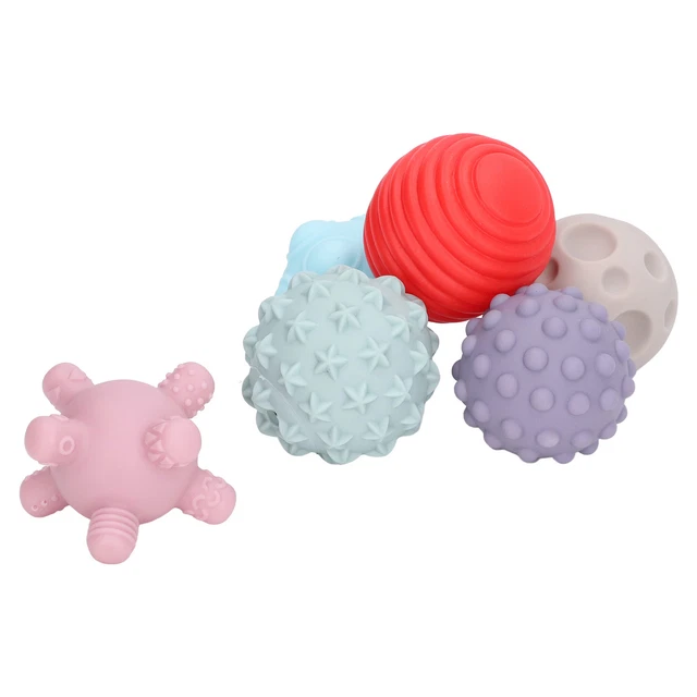 Textured Sensory Ball Educational Toy 6 Soft Sensory Balls For Grasp Training 3