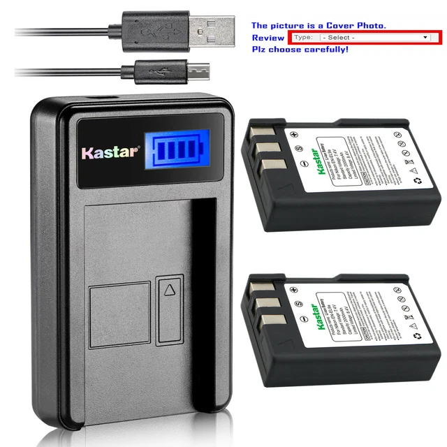 Kastar Battery and LCD Slim USB Charger for Nikon EN-EL9 D40 D60 D3000 D5000