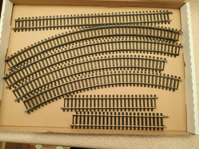 Joblot of 7 pieces of Tri-ang OO Steel Track GC