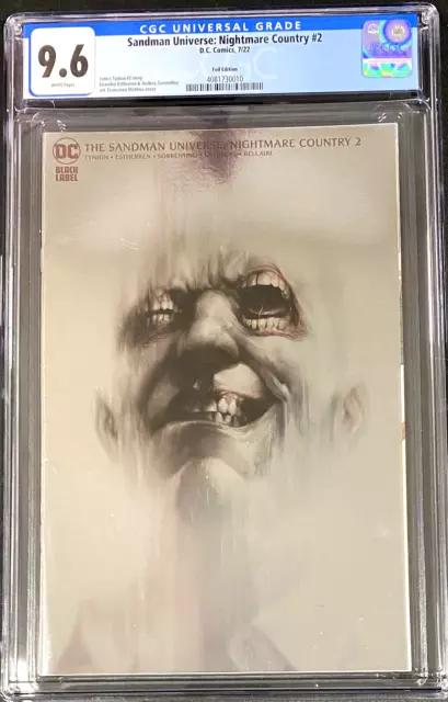 Sandman Universe Nightmare Country #2 Foil Edition Mattina Cover CGC 9.6 NM+