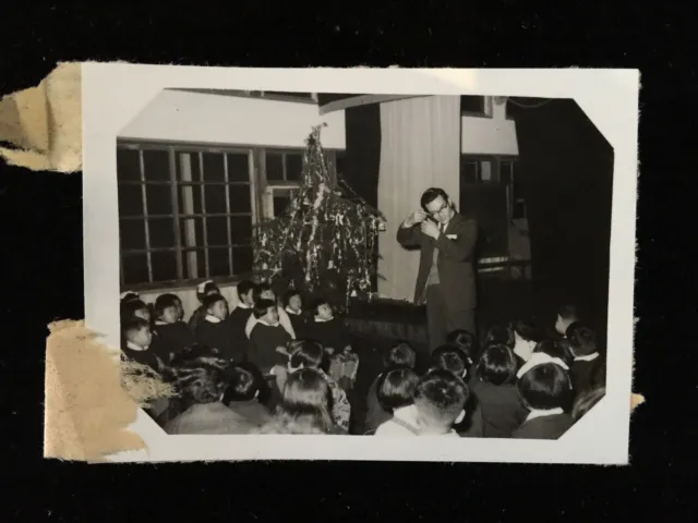 #4835 Japonais Vintage Photo 1940s / Garçon Fille People Nursery Uniforme École