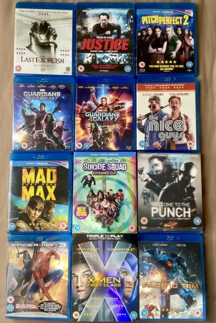 Huge Blu-Ray BUNDLE Action Marvel Sci-Fi Horror Comedy HD Films Job Lot FREE P&P