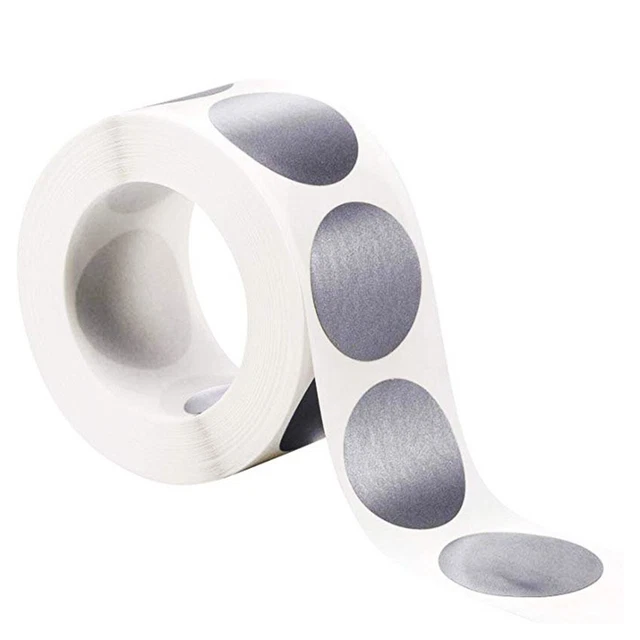 300 pezzi etichette graffi argento rotondo fai da te scratch off carte e giochi