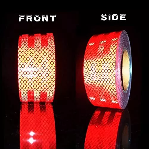 REFLECTIVE TAPE 2 inch Wide 30 FT Long High Intensity Red Trailer ...