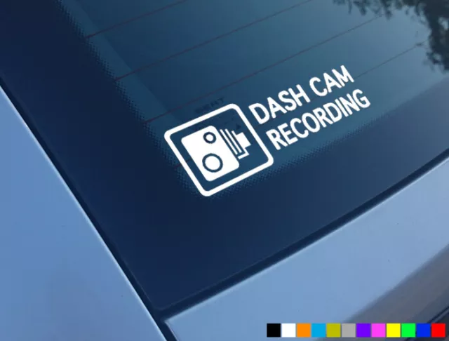 Dash Cam Recording Car Sticker Decal Window Funny Bumper Cctv Hd Camera Cam