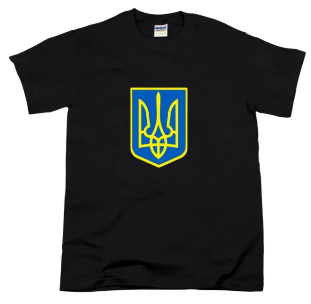 I STAND WITH UKRAINE T-SHIRT supporto simbolo tridente ucraino BAMBINI, T-shirt adulti