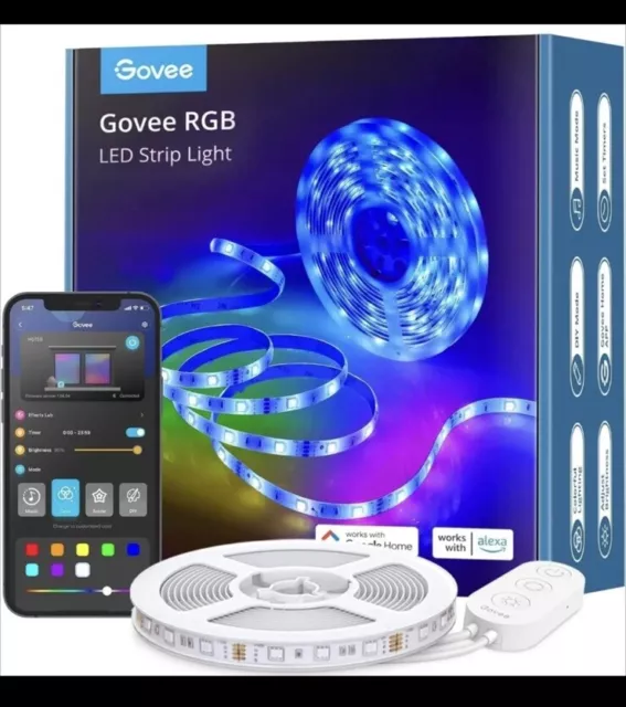 Govee Alexa RGB LED Strip Lights | 5M | Alexa | Google Assistant | H6159