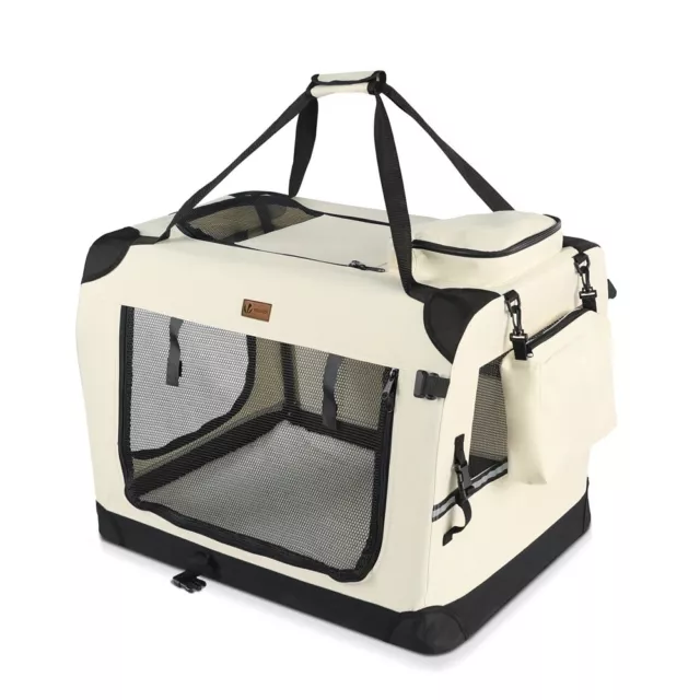 Morpilot Sac Transport Chat Chien, Caisse de Transport Chat Respirant et  Pliable Cage Transport Chat avec Matelas en Peluche Amovible + Bol (Accepté