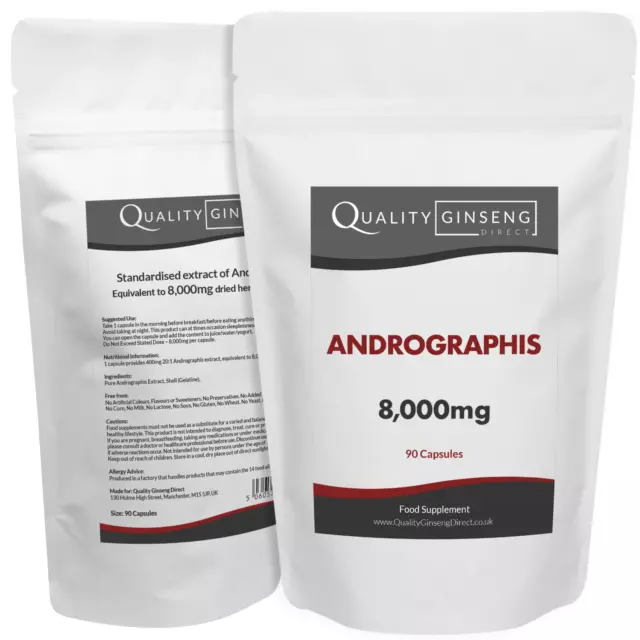 ANDROGRAPHIS - 8,000mg Capsules - Powerful Formula Best Quality on Ebay