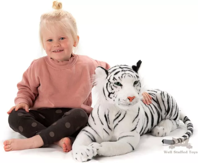 White Tiger Plush Toy | Extra Large | Realistic | Giant Cuddly Soft | 100 -160cm