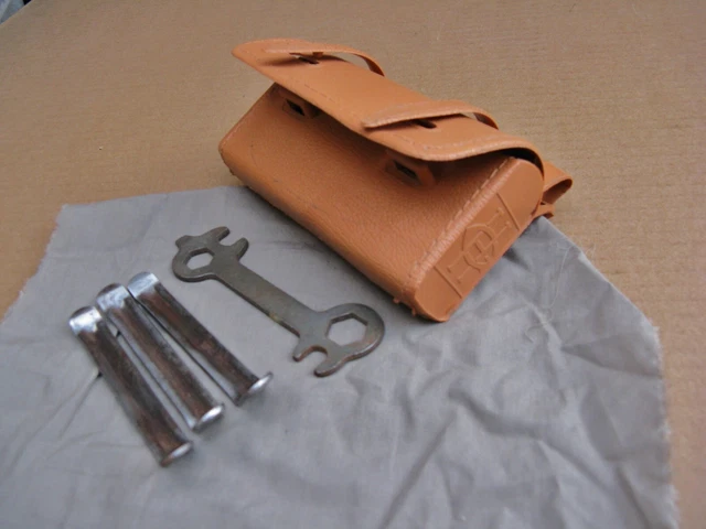 Sacoche outils trousse réparation cyclisme vélo vintage no