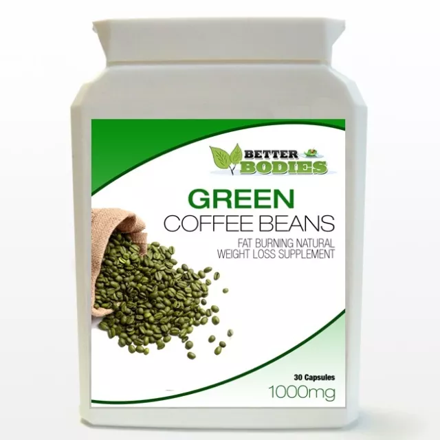 Green Coffee Bean Extract Caps Pill Diet Weight Loss Slimming Pills 1000Mg