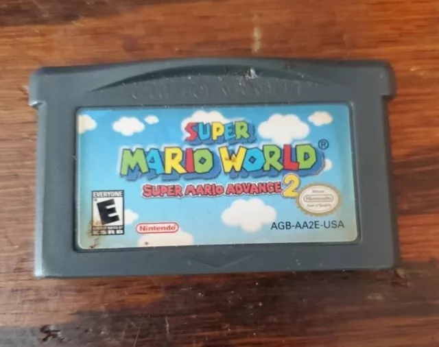 Super Mario World Super Mario Advance 2 GBA Nintendo Game Boy - Tested And Works