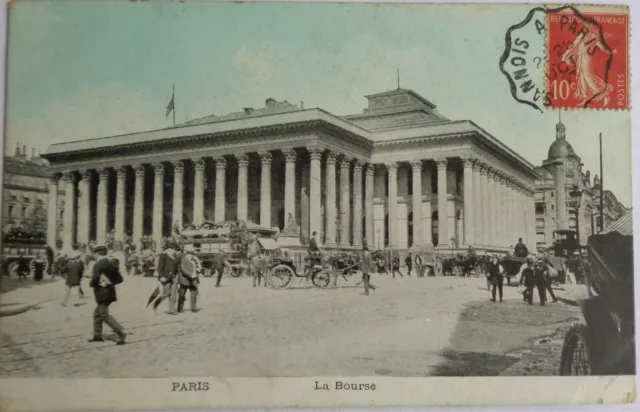 Paris 75 CPA La Bourse Animated Good Condition 1907
