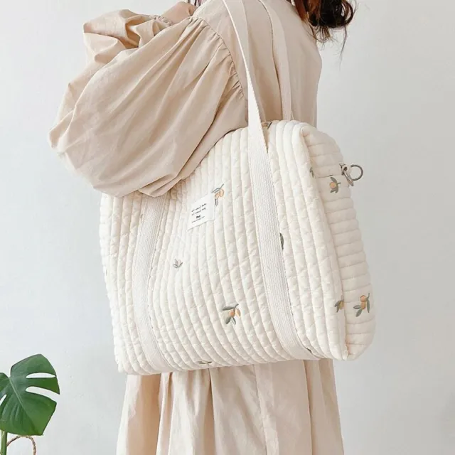Embroidery Quilted Baby Bag  Single Shoulder Bag Travel Outing Bag