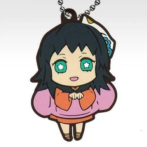 Demon Slayer Portachiavi Makomo Maschera Gatto 5 Cm Gomma Piatto Anime Manga