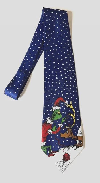Vintage 1997 Dr Seuss The Grinch Who Stole Christmas Neck Tie