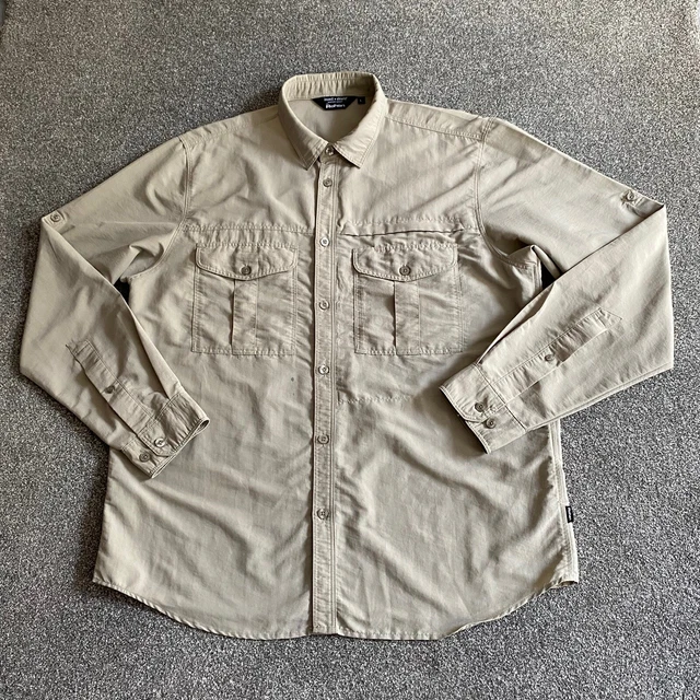 Camicia Rohan Expedition da uomo taglie forti XL tasche sabbia scudo per insetti * lettura difettosa