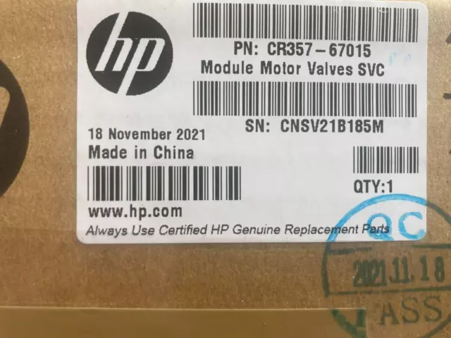 NEW GENUINE HP CR357-67015 Valves module motor DESIGNJET VARIOUS (INC VAT)